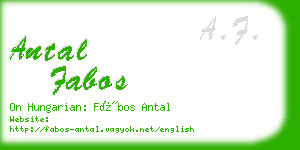 antal fabos business card